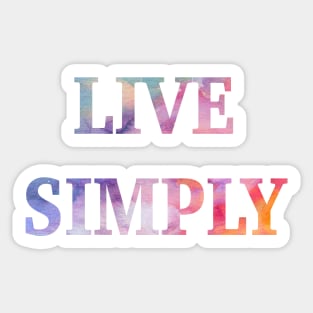 Live Simply Sticker